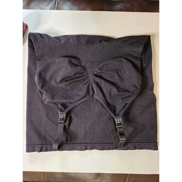 Maternity Camisole Nursing Top Black Clip Off Straps Black Sz L - Picture 3 of 5